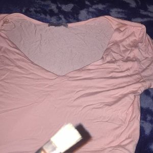 baby pink crop top